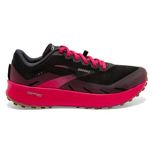 Brooks Catamount Womens Trail Running Shoes Black/Pink | USA-CEY390671